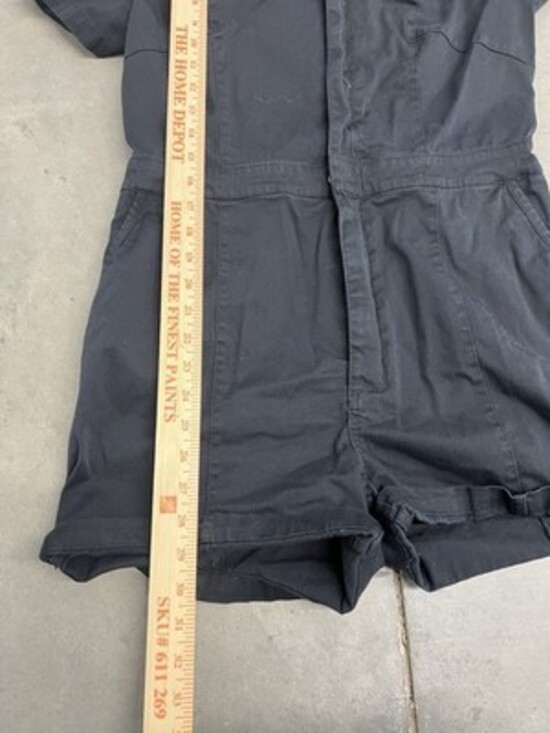 Harley-Davidson Black Workwear Romper Shorts Embroidered Logo Womens L Orange